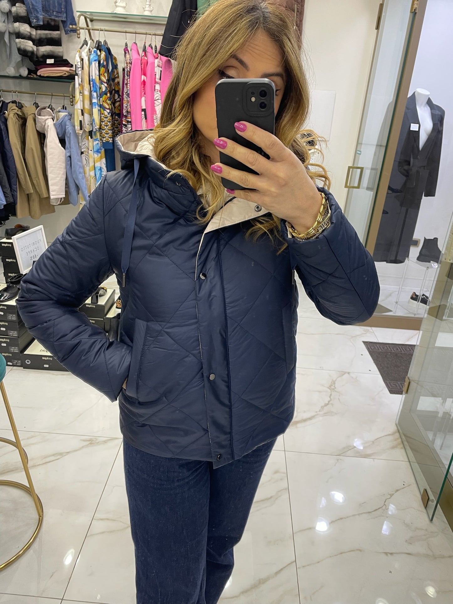 Trapuntino Reversibile - Blu Navy